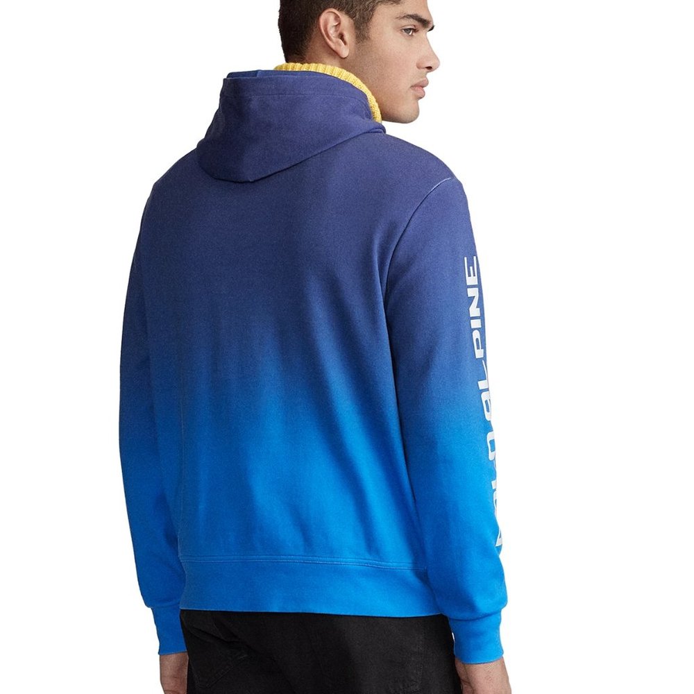 Polo Ralph Lauren Alpine Skier Skiing Team Hoodie Blue Large Racing PRL1 Down - Picture 5 of 12